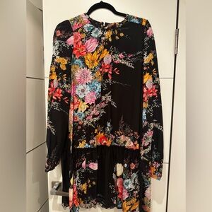 No 21 Floral Long Sleeve Dress